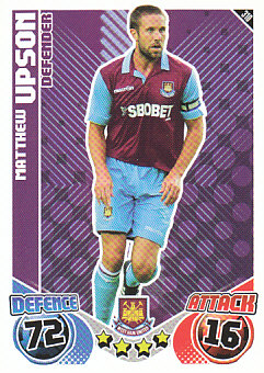 Matthew Upson West Ham United 2010/11 Topps Match Attax #310